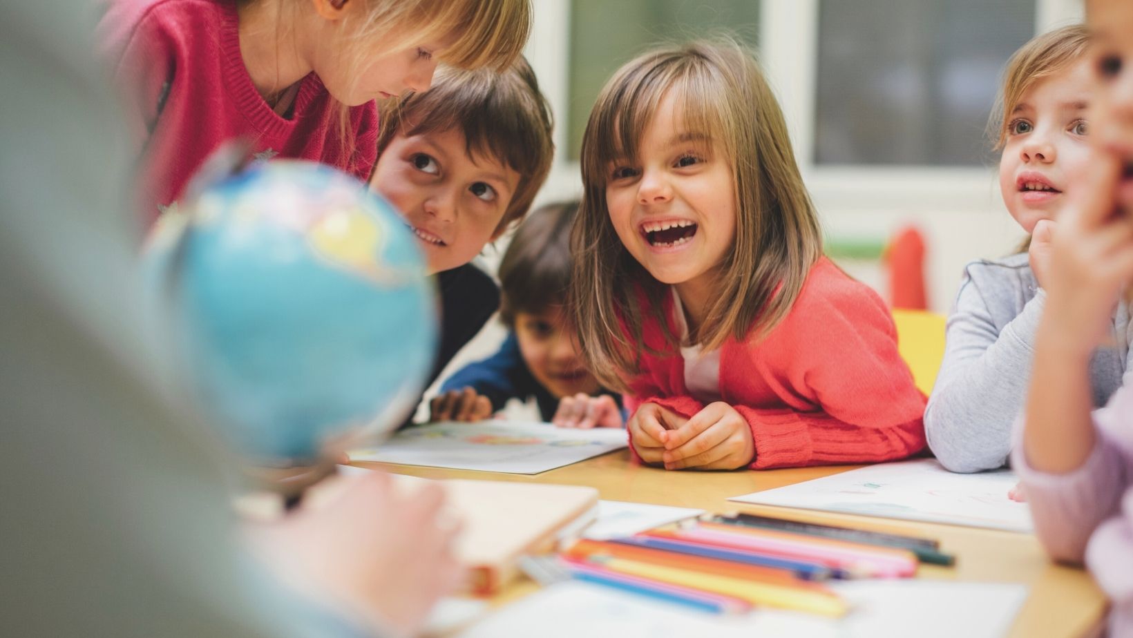 Glada barn på förskola