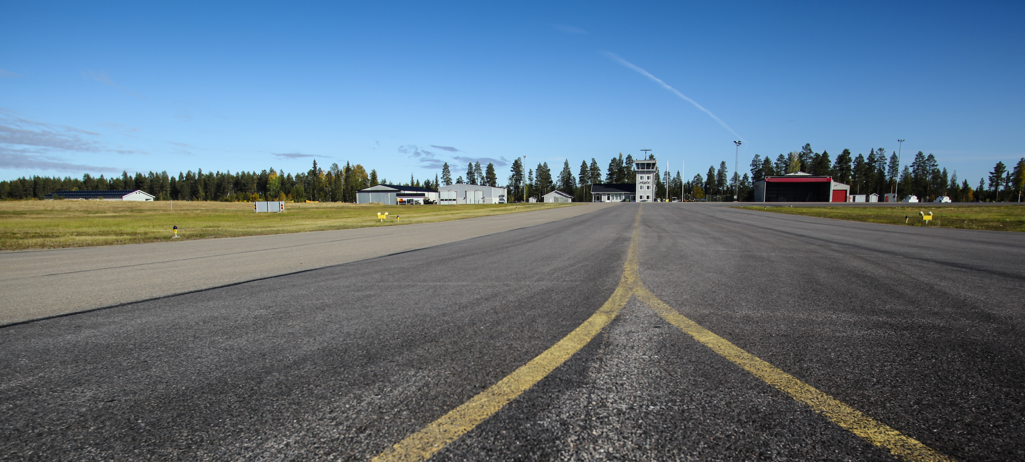 Landningsbana för flygplan på Pajala Airport